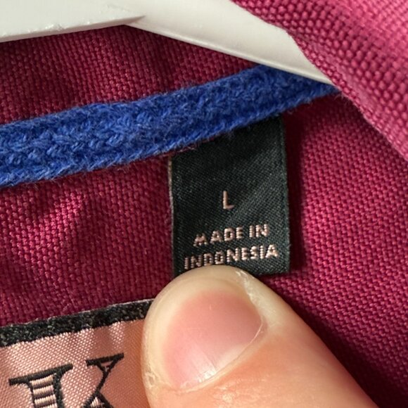 Thomas Pink Slim Large Button-Down Purple Solid Long Sleeve Shirt Men Adult - Picture 13 of 16